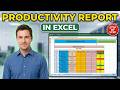 How to Create a Daily Productivity Report in Excel | Create Daily Productivity Report in Excel 🔥