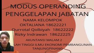 Modus Operanding Penggelapan Jabatan - Audit kecurangan