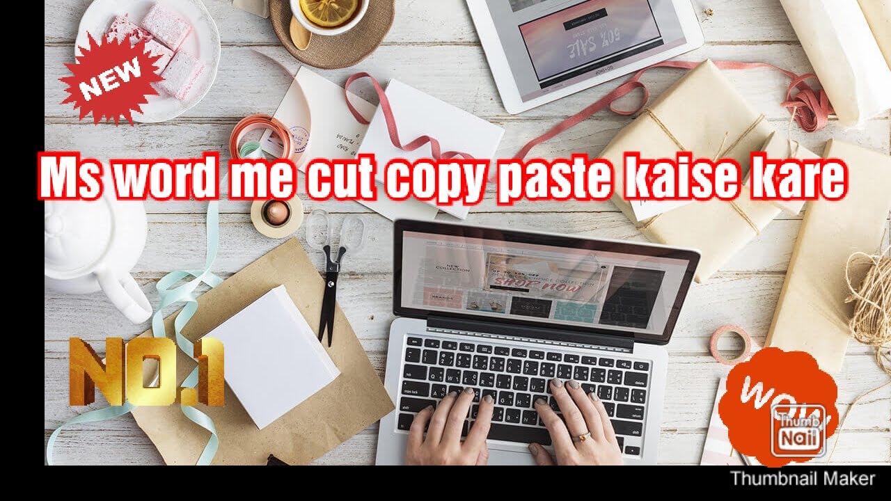 PC MS WORD ME CUT COPY PASTE KAISE KARE - YouTube