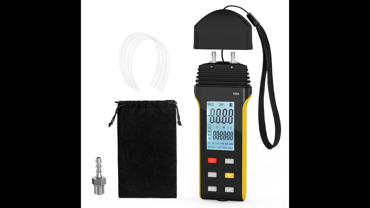 Manometer Test Point Manometer HVAC Gas Pressure Tester 189A - YouTube