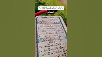 ماهر المعيقلي سورة الزلزلة #المصحف #اكسبلور #الرحمن #لايك #راحة_نفسية #الحمدلله
