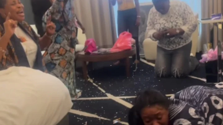 WUMI TORIOLA ROLLS ON THE FLOOR AS TOPE ALABI SURPRISE HER ON HER BIRTHDAY