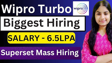 Wipro Turbo Biggest Hiring Announced | Batch 2024 & 2025 | Eligibility, Exam Pattern