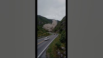 Massive Landslide in Canada Caught on AI Cam | Unreal Simulation #aigenerated #landslide #weather