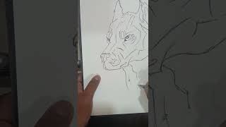 BAD DOG SKETCHING ART || KRUSH ARTS SKETCH || BAD DOG #shorts #viralvideo #sketch #nocopyrightmusic