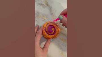 Squid Game Flower 🌺 Air Dry Clay Dalgona Cookie Challenge #shorts #squidgame3 #dalgona