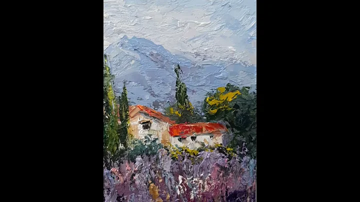 Картина Прованс Домики в лавандовом поле