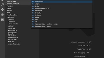 VS Code - NativeScript Commands