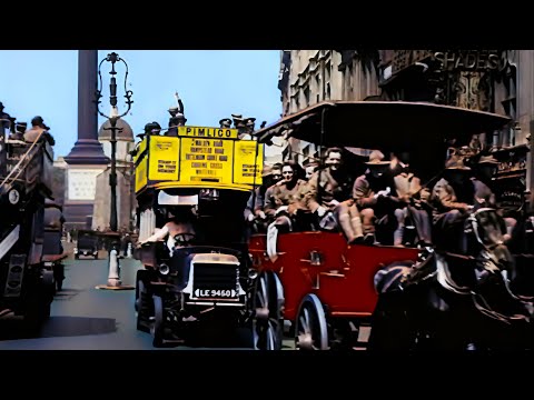 Unseen Color Footage of England 1918 | Remastered