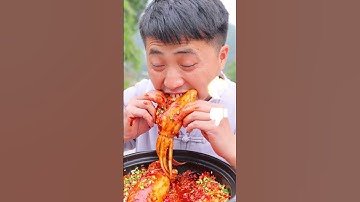Thumbnail of Song Song is crying from being spicy! Ermao doesn't feel anything!😂 #mukbang    #asmr  #cooking
