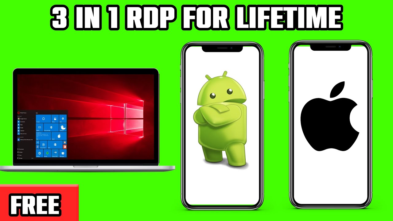 [Windows/Mac/Android] 3 In 1 Free RDP For Lifetime | Gaming rdp For Free | Free Unlimited rdp