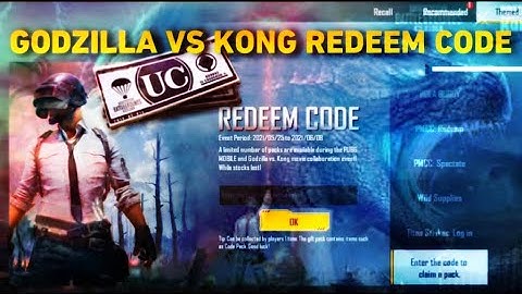 GODZILLA VS KONG REDEEM CODE | GRAB REDEEM CODE PUBG MOBILE | WAITING FOR BGMI | LEO GAMINGS