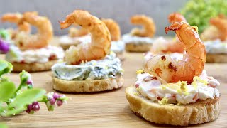 Закуски с креветками на праздничный стол. Новогоднее меню 2022 / Snacks with shrimp. Eng sub