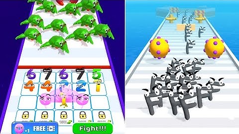 Alphabet Run Letter Go vs Merge Number Lore -Alphabe Lore,Abc Lore, Merge Battle, Max Level Gameplay