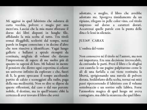 1° capitolo dell' Ombra Del Vento di Carlos Ruiz Zafon 