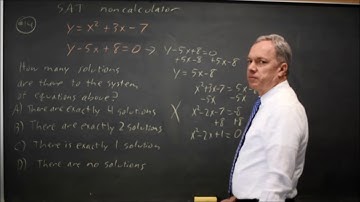 SAT Test 8: Nonlinear systems of equations - question #3-14