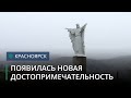 В Академгородке появилась шестиметровая статуя Иисуса Христа