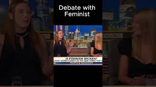 Hannah Pearl Davis debate with feminist #viral #youtubeshorts #interview #studio #pearlythings #fyp