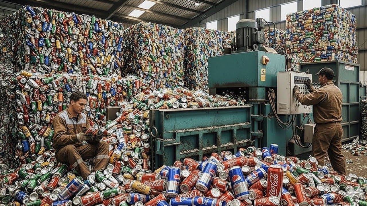How Millions of Aluminum Soda Cans Are Recycled into Strong Industrial Aluminum Wire!