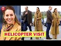 Catherine SPOTTED Alongside William In Chic Camel Tailored Coat On The Way To Helicopter Engagement