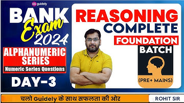 Alphanumeric Series | Number Series Reasoning Tricks by Rohit Sir | Guidely  Banking Classes | Day 3