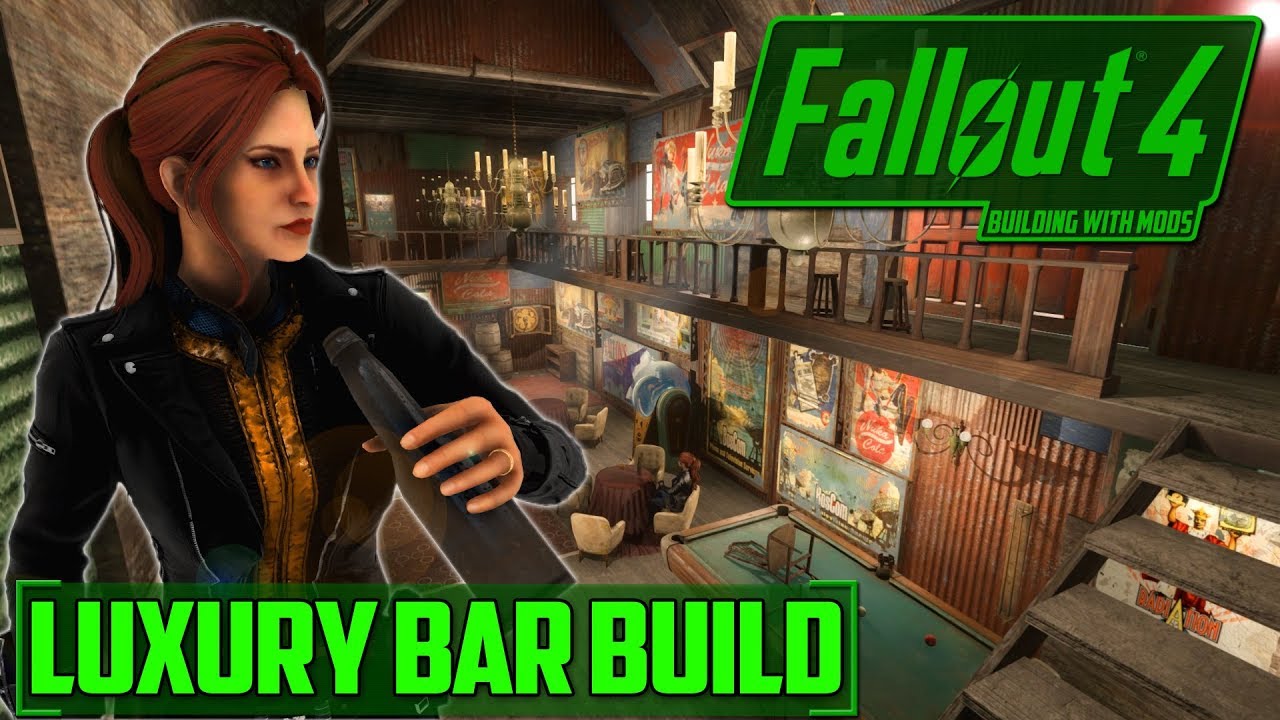 Completed Luxury Bar Build - Dystopian Diamond City - Fallout 4! - YouTube