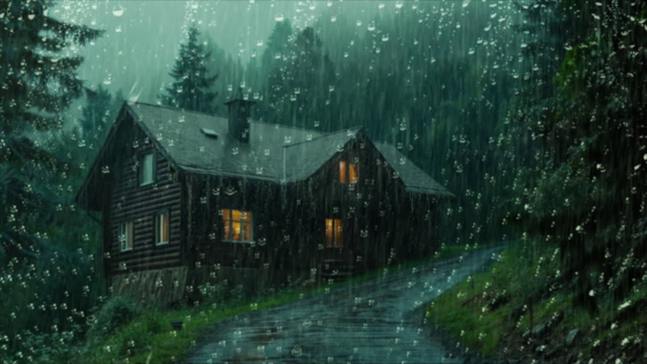 Cozy Cabin in the Rain 🌧️ | Relaxing Nature Sounds for Sleep, Study ...