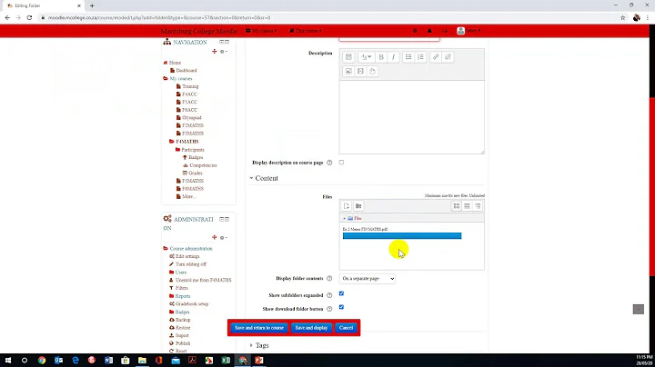 Moodle Upload Folder File Upload