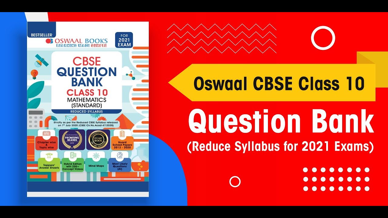 Oswaal Cbse Class 10 Question Bank Reduce Syllabus For 21 Exams Youtube