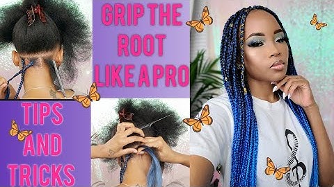 HOW TO GRIP BOX BRAIDS (STEP BY STEP TUTORIAL FOR BEGINNERS) NO RUBBER BAND METHOD