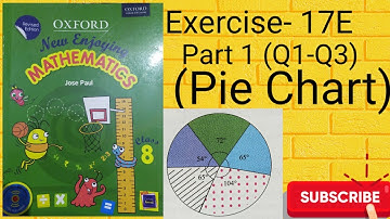 class 8 exercise 17E // Oxford Mathematics // Part 1 Q1-Q3 // Pie Chart