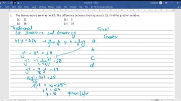 The two numbers are in ratio 3:4. The difference between their squares is 28. Find the greater no.
