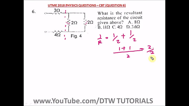 Resultant Resistance of a Circuit in Physics - Jamb Past Question Solved 2018(Qst 6)