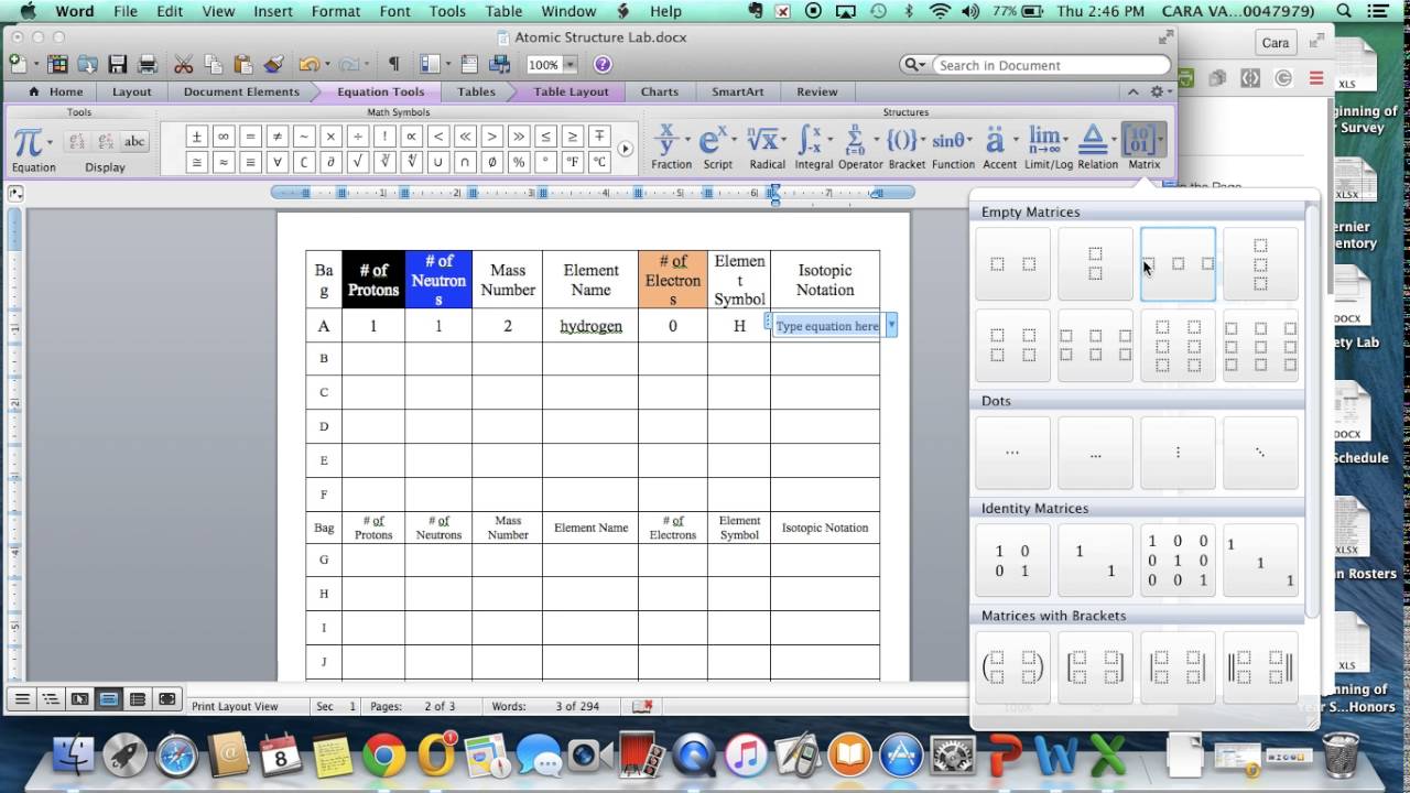 Microsoft Word- Isotopic Notation