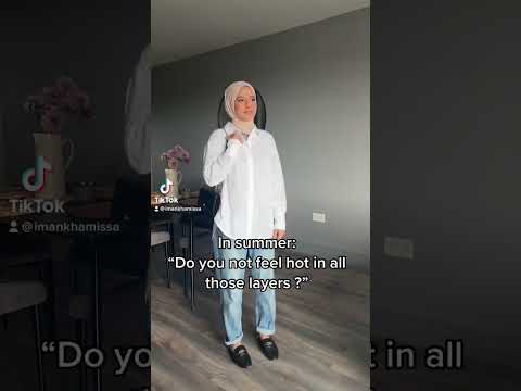 Hijab struggles 🤣 #comedy #hijab #funnyvideo #relatable #summer #meme #shortsvideo