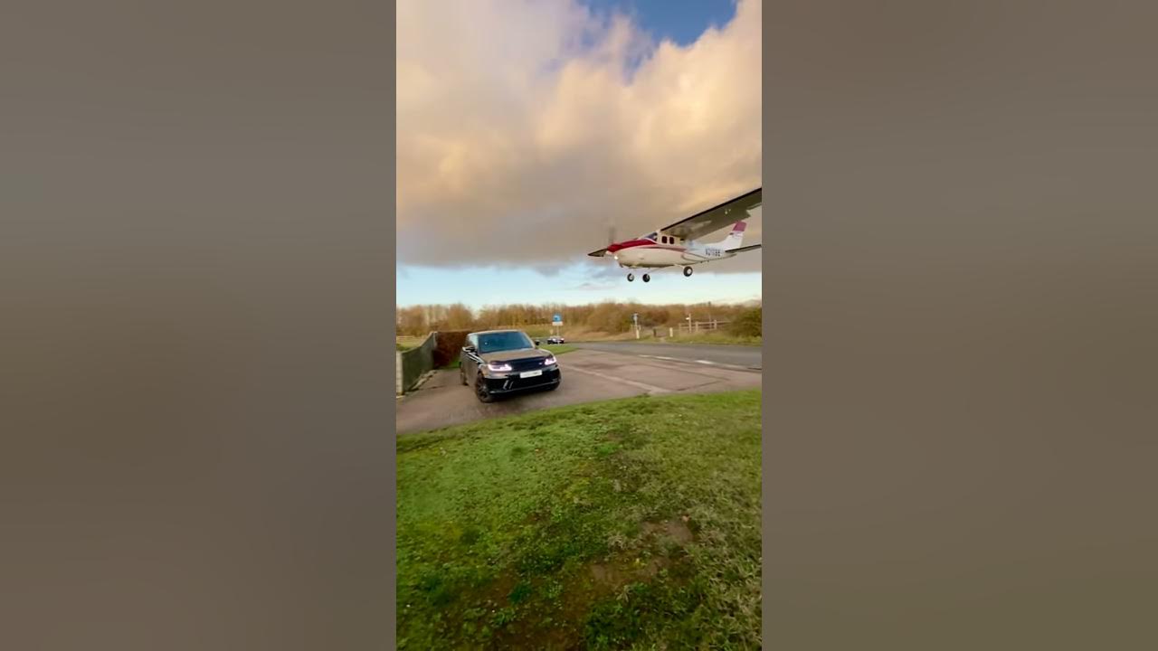 Dave Nash landing his Cessna Centurion P210N  C-210 runway 28 Finmere UK