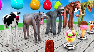 Don't Choose The Wrong Mystery Balloon With Gorilla Cow Mammoth Elephant Ice Cream Challenge Game screenshot 3