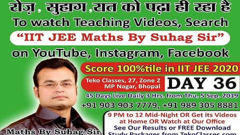 Day 36 Lec 1 Sequence and Series AP GP HP AGP Special Series Crash Course JEE Main Advanced 2020