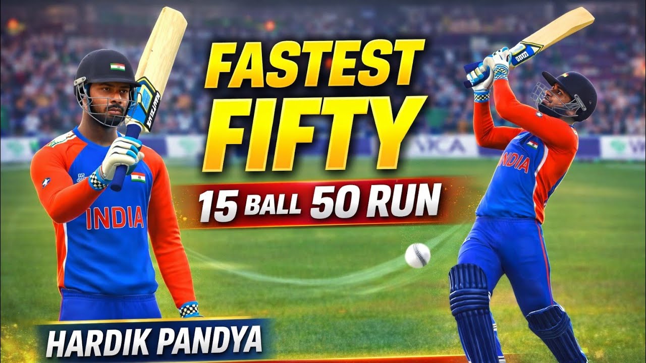 Hardik Pandya Fastest Fifty 😱 | 15 Ball 50 Runs | Helicopter Shot | RC 24