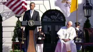 Pope Francis urges climate change action on US visit   BBC News