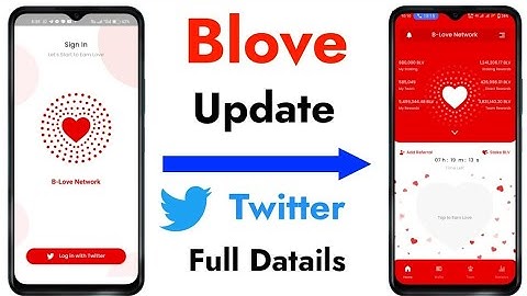 Blove New Update Twitter Link ! Blove network log in with Twitter complete process