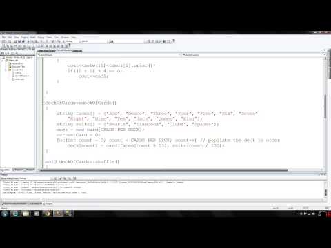 C++ Programming 49 - Deck of Cards