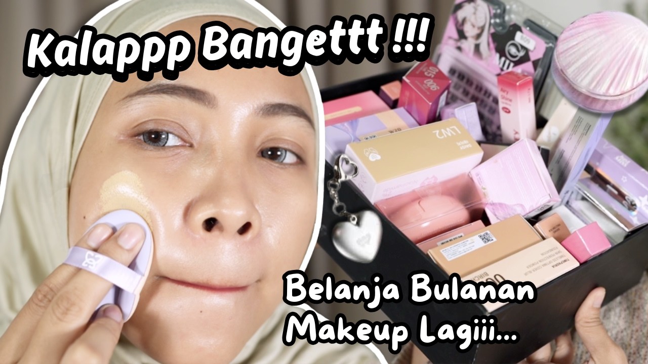 Racun !!!! UNBOXING & TRY ON MAKEUP HAUL ! Banyak Produk Terbaru !!