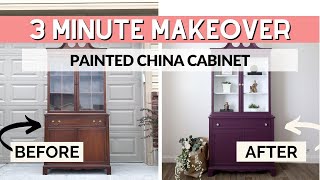 Painted China Cabinet 3 Minute Makeover