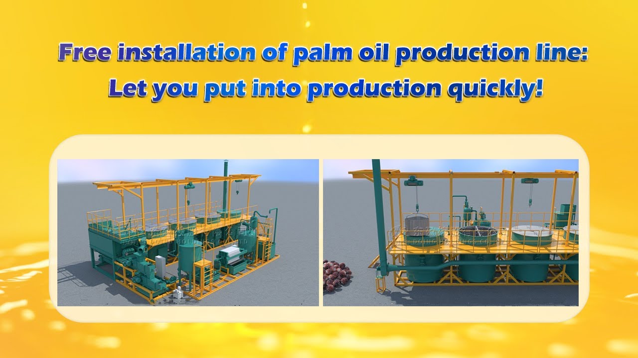 1tph Small Scale Palm Fruit Oil Making Milling Processing Machine