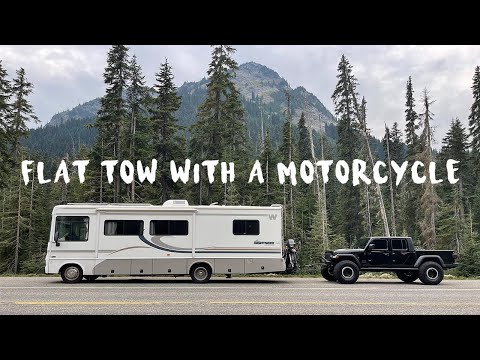 How to Flat Tow a Jeep and tow a Motorcycle – RV Motorcycle Carrier