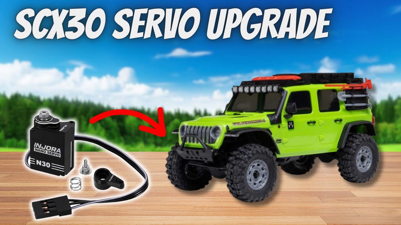 INJORA N30 PRO Nano Servo – Couple élevé, Engrenages Métal, Boîtier Alu Pour 1/30 Axial SCX30 – Version Renforcée