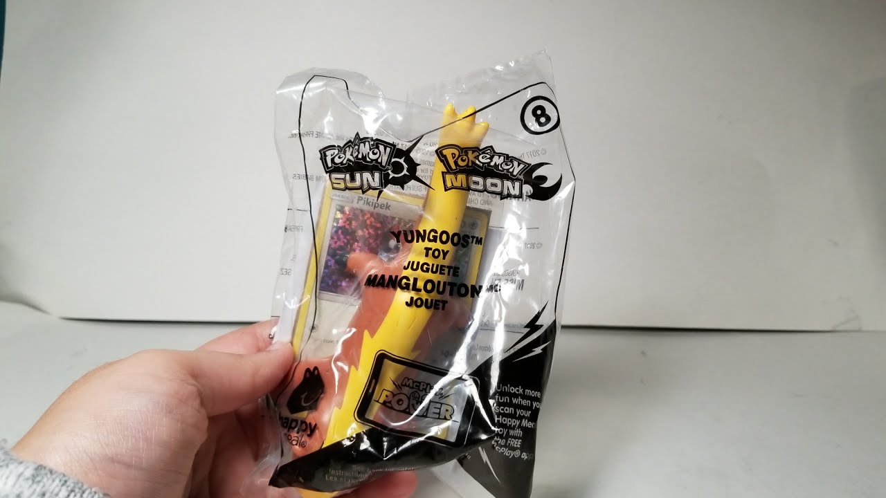 4K Pokemon Ultra Sun and Moon Mcdonalds Happy Meal Toy #8 Yungoos Tickets  To Toy Time - YouTube