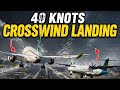 40knots Crosswind landing  #crosswinds #landing #pilot #wind #aviation #tranding 