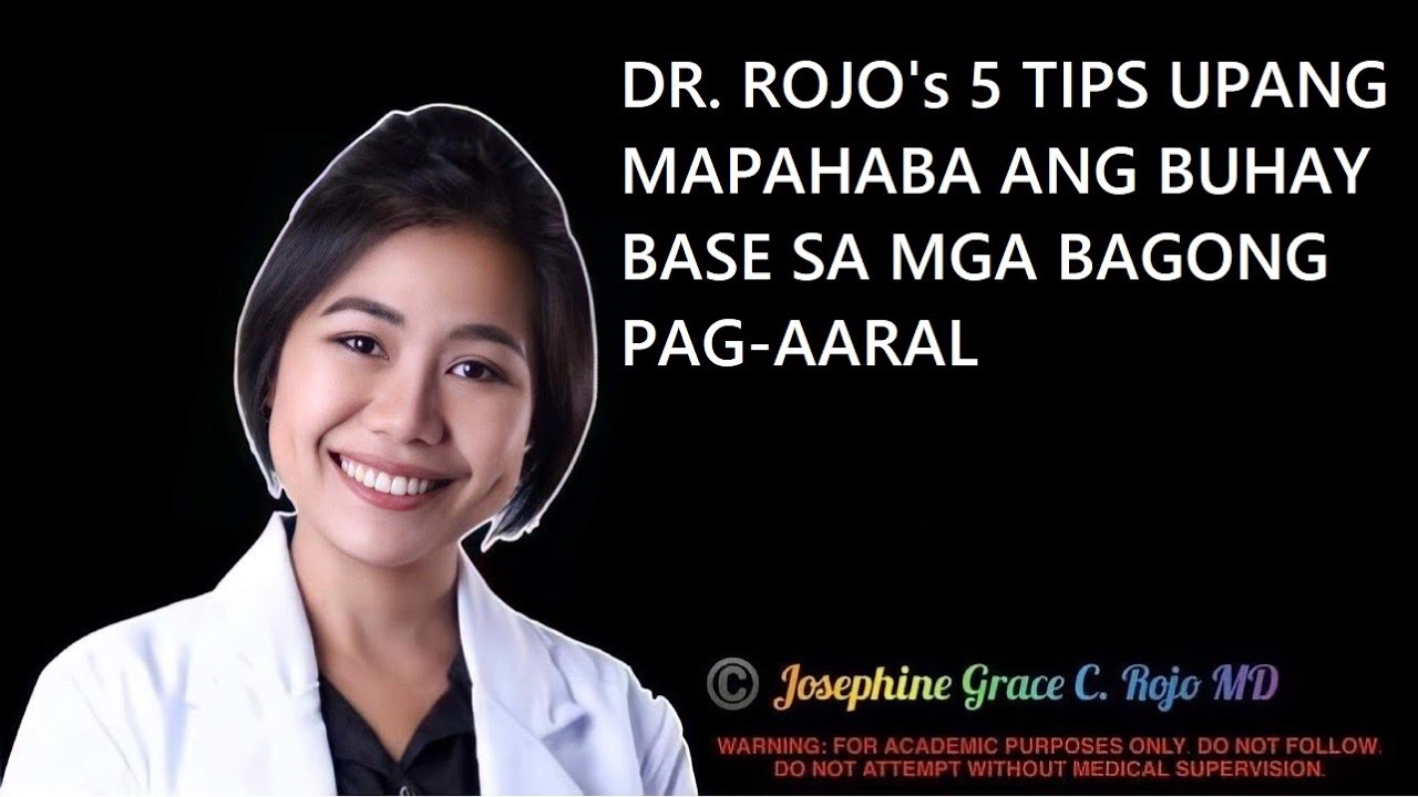 DR. ROJO's 5 TIPS UPANG MAPAHABA ANG BUHAY | BASE SA MGA BAGONG PAG-AARAL